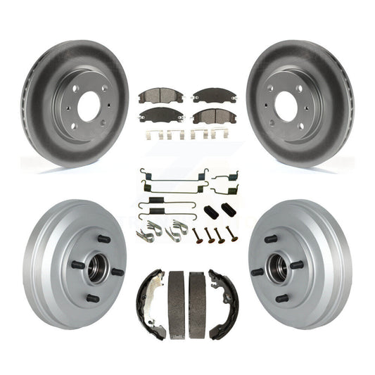 [Avant + Arrière] Kit de disque (revêtu) et plaquette (semi-métallique) de frein pour 2009-2011 Ford Focus KGS-102155