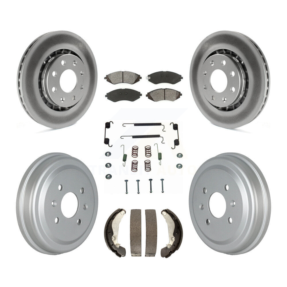 [Avant + Arrière] Kit de disque (revêtu) et plaquette (semi-métallique) de frein pour Chevrolet Aveo Spark Aveo5 Pontiac G3 Suzuki Wave Wave5 Swift+ KGS-102156