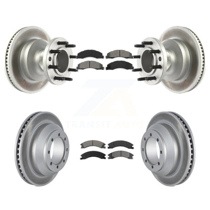 [Avant + Arrière] Kit de disque (revêtu) et plaquette (semi-métallique) de frein pour Ford E-350 Super Duty Econoline avec Dual Wheels KGS-102157