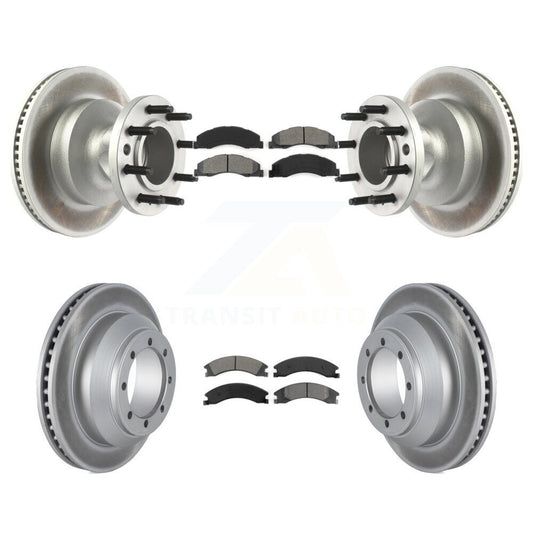 [Avant + Arrière] Kit de disque (revêtu) et plaquette (semi-métallique) de frein pour Ford E-350 Super Duty Econoline avec Dual Wheels KGS-102157