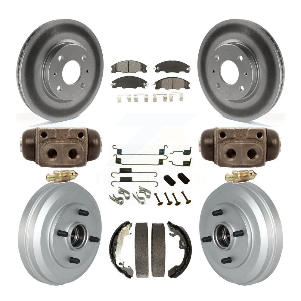 [Avant + Arrière] Kit de disque (revêtu) et plaquette (semi-métallique) de frein pour Ford Focus KGS-102159