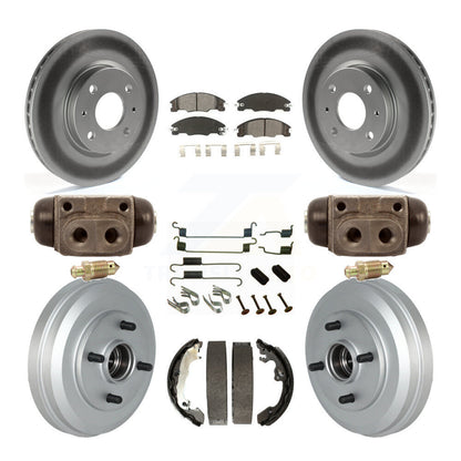 [Avant + Arrière] Kit de disque (revêtu) et plaquette (semi-métallique) de frein pour Ford Focus KGS-102159
