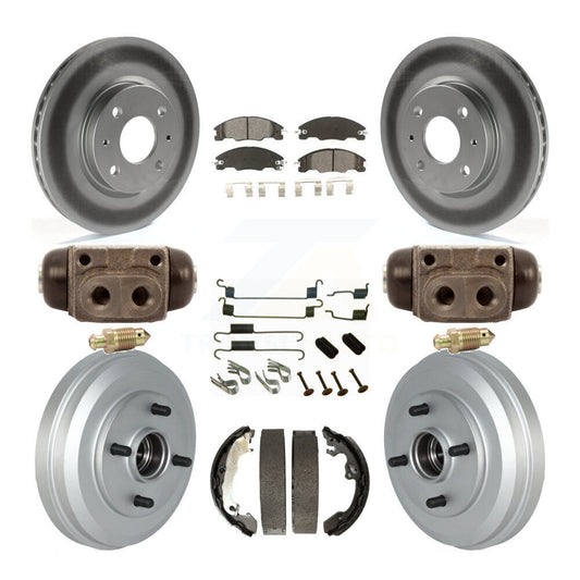 [Avant + Arrière] Kit de disque (revêtu) et plaquette (semi-métallique) de frein pour Ford Focus KGS-102159
