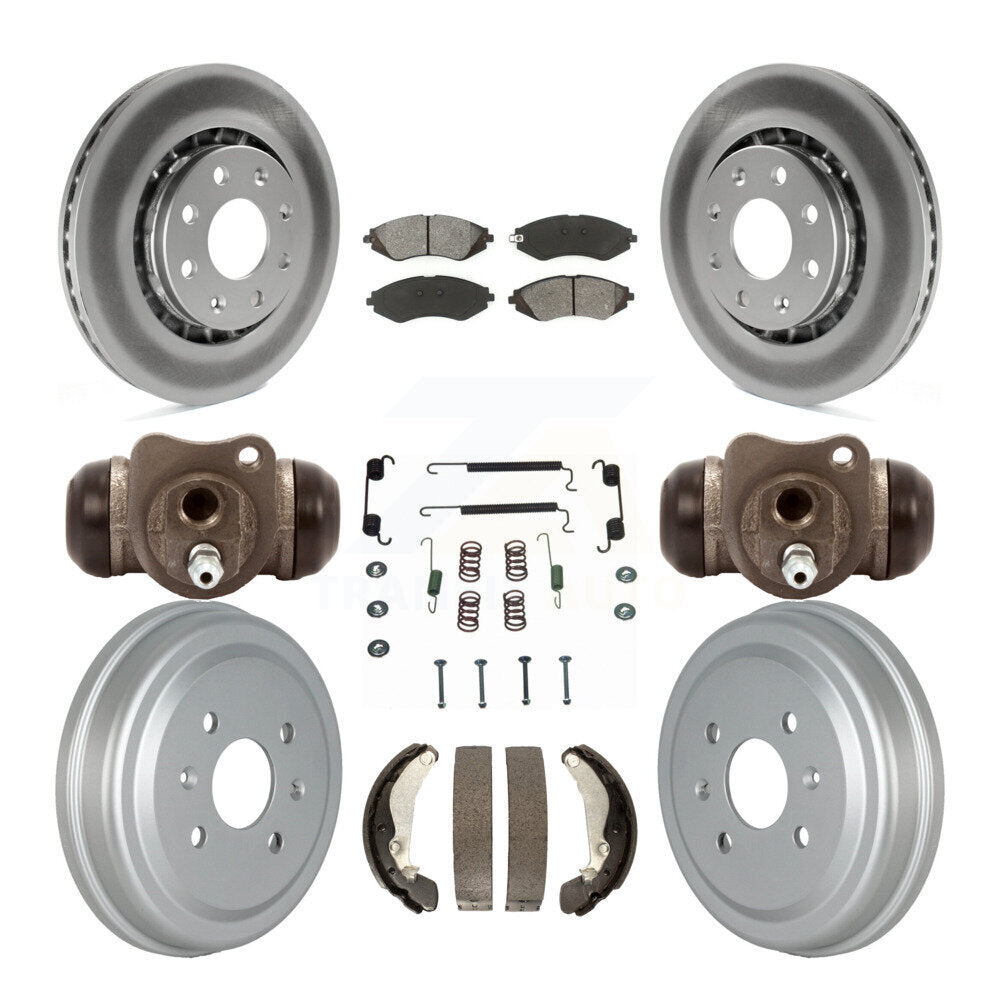 [Avant + Arrière] Kit de disque (revêtu) et plaquette (semi-métallique) de frein pour Chevrolet Aveo Spark Aveo5 Pontiac G3 Suzuki Wave Wave5 Swift+ KGS-102160