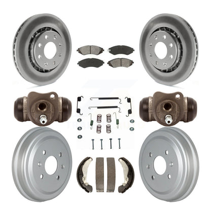 [Avant + Arrière] Kit de disque (revêtu) et plaquette (semi-métallique) de frein pour Chevrolet Aveo Spark Aveo5 Pontiac G3 Suzuki Wave Wave5 Swift+ KGS-102160
