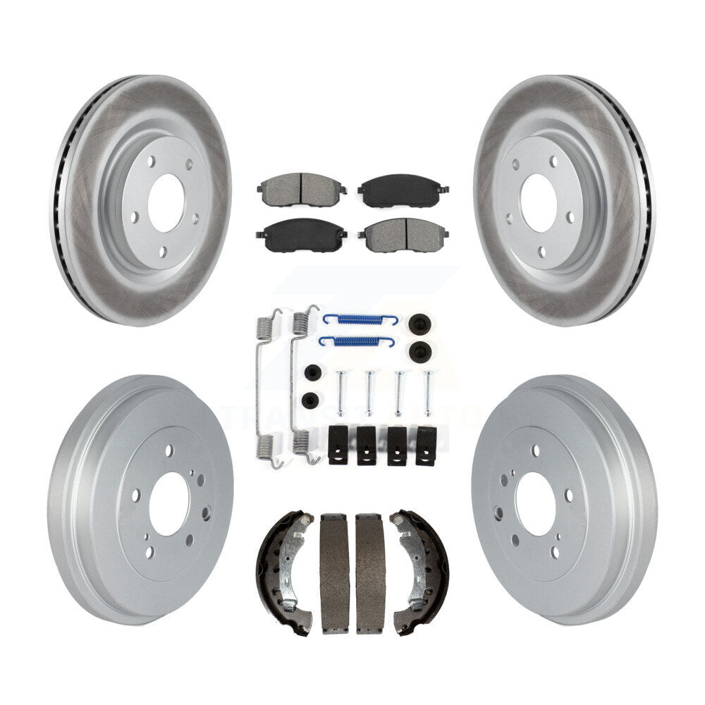 [Avant + Arrière] Kit de disque (revêtu) et plaquette (semi-métallique) de frein pour 2017-2019 Nissan Sentra Turbocharged KGS-102161