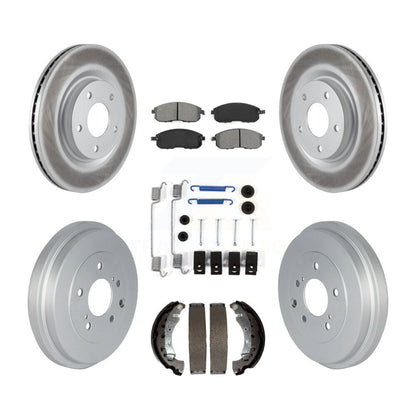 [Avant + Arrière] Kit de disque (revêtu) et plaquette (semi-métallique) de frein pour 2017-2019 Nissan Sentra Turbocharged KGS-102161