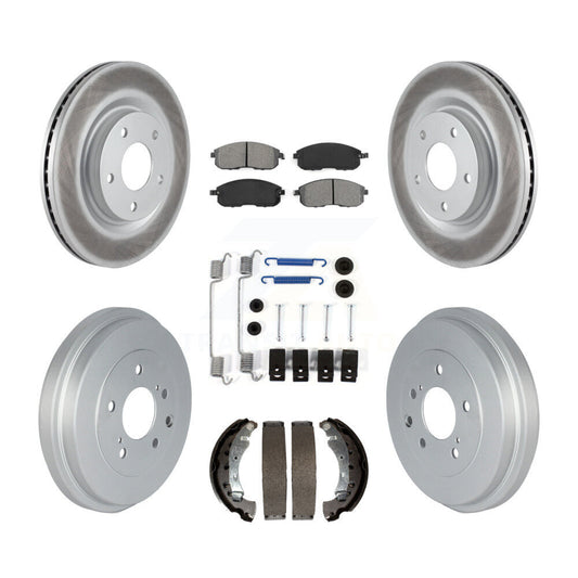 [Avant + Arrière] Kit de disque (revêtu) et plaquette (semi-métallique) de frein pour 2017-2019 Nissan Sentra Turbocharged KGS-102161