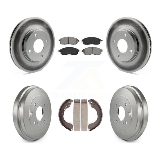 [Avant + Arrière] Kit de disque (revêtu) et plaquette (semi-métallique) de frein pour Nissan Sentra Versa Cube KGS-102163