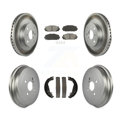 [Avant + Arrière] Kit de disque (revêtu) et plaquette (semi-métallique) de frein pour Toyota Yaris KGS-102166 par Transit Auto