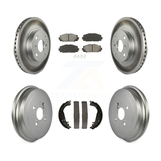 [Avant + Arrière] Kit de disque (revêtu) et plaquette (semi-métallique) de frein pour Toyota Yaris KGS-102166