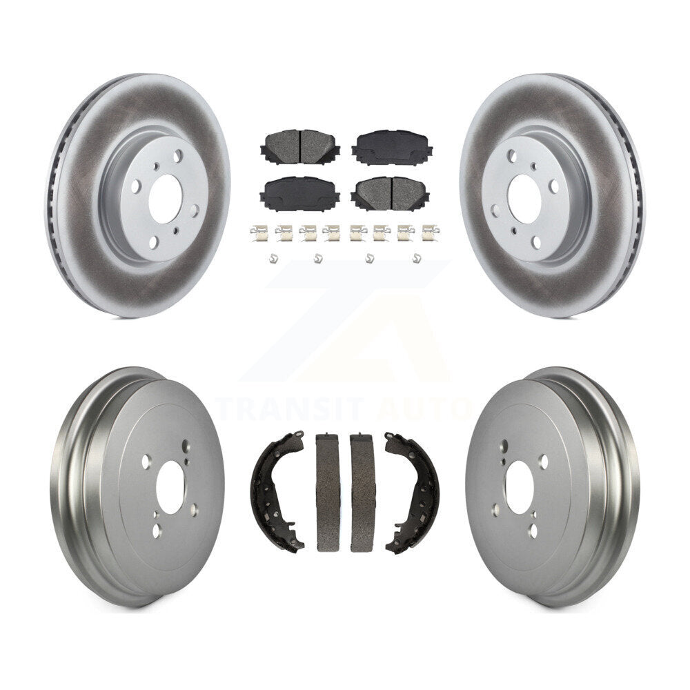 [Avant + Arrière] Kit de disque (revêtu) et plaquette (semi-métallique) de frein pour 2012-2013 Toyota Yaris SE KGS-102167