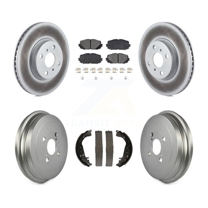 [Avant + Arrière] Kit de disque (revêtu) et plaquette (semi-métallique) de frein pour 2012-2013 Toyota Yaris SE KGS-102167