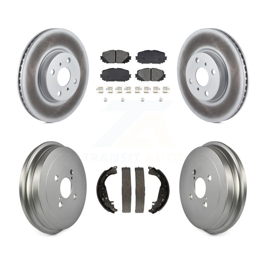 [Avant + Arrière] Kit de disque (revêtu) et plaquette (semi-métallique) de frein pour 2012-2013 Toyota Yaris SE KGS-102167