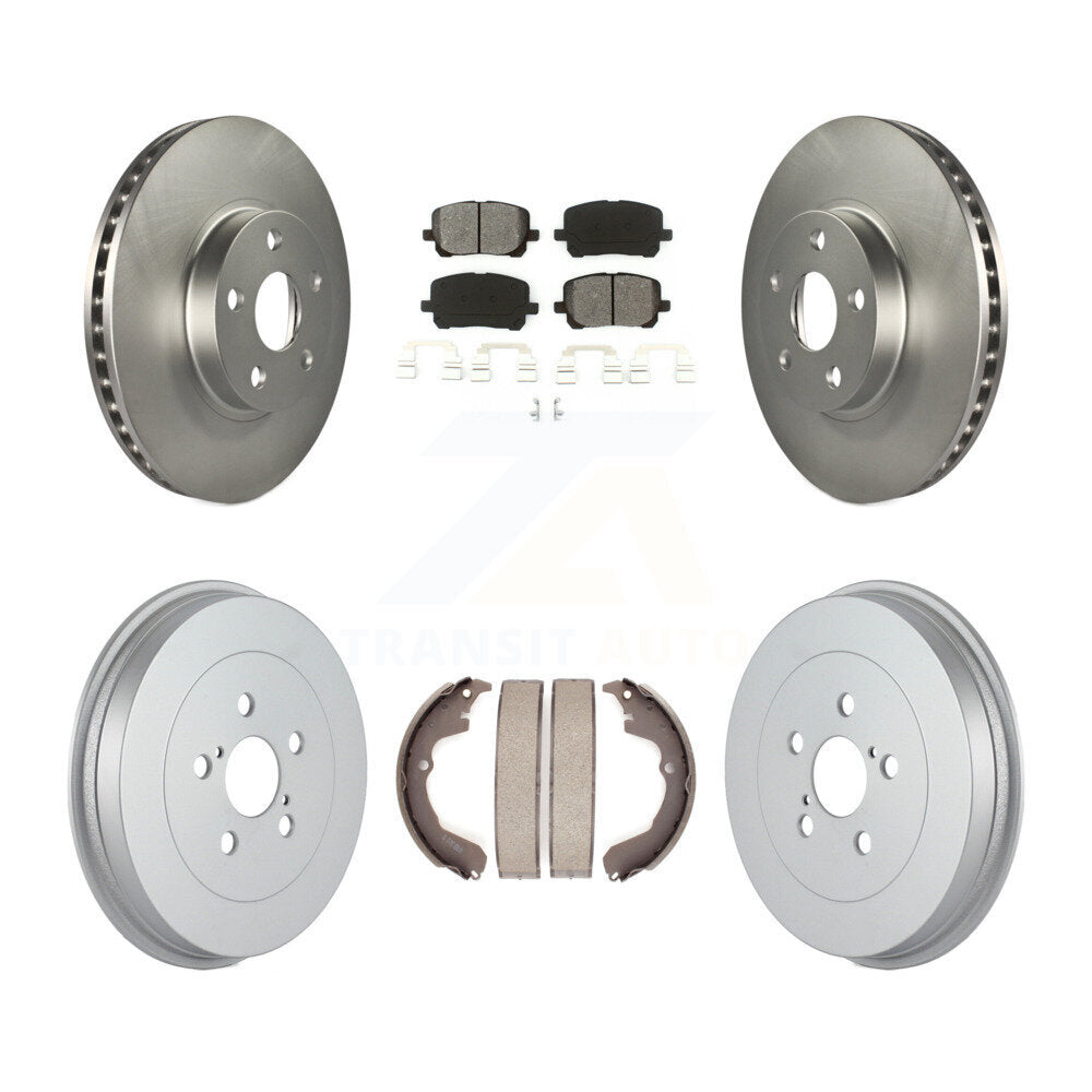 [Avant + Arrière] Kit de disque (revêtu) et plaquette (semi-métallique) de frein pour Toyota Matrix Pontiac Vibe KGS-102168