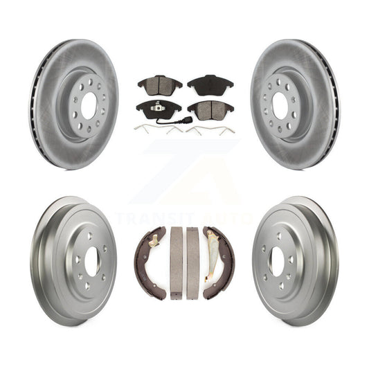 [Avant + Arrière] Kit de disque (revêtu) et plaquette (semi-métallique) de frein pour Volkswagen Jetta Beetle avec 312mm Diameter Rotor KGS-102170