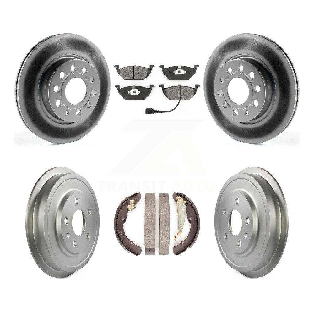 [Avant + Arrière] Kit de disque (revêtu) et plaquette (semi-métallique) de frein pour 2011-2012 Volkswagen Jetta avec 280mm Diameter Rotor KGS-102171