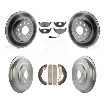 [Avant + Arrière] Kit de disque (revêtu) et plaquette (semi-métallique) de frein pour 2011-2012 Volkswagen Jetta avec 280mm Diameter Rotor KGS-102171