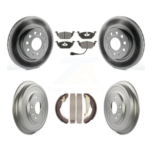 [Avant + Arrière] Kit de disque (revêtu) et plaquette (semi-métallique) de frein pour 2011-2012 Volkswagen Jetta avec 280mm Diameter Rotor KGS-102171