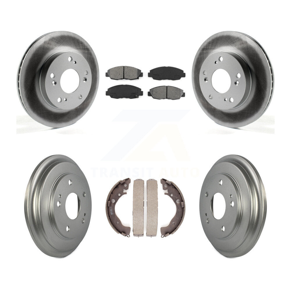 [Avant + Arrière] Kit de disque (revêtu) et plaquette (semi-métallique) de frein pour Honda Civic KGS-102172