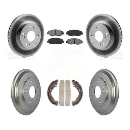[Avant + Arrière] Kit de disque (revêtu) et plaquette (semi-métallique) de frein pour Honda Civic KGS-102172