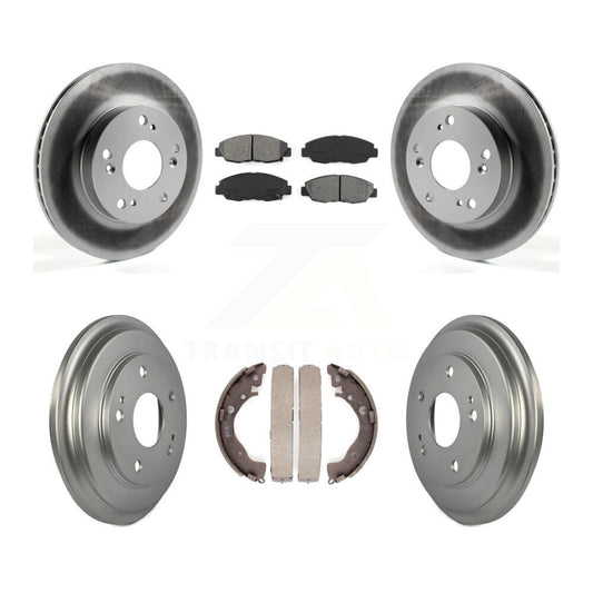 [Avant + Arrière] Kit de disque (revêtu) et plaquette (semi-métallique) de frein pour Honda Civic KGS-102172