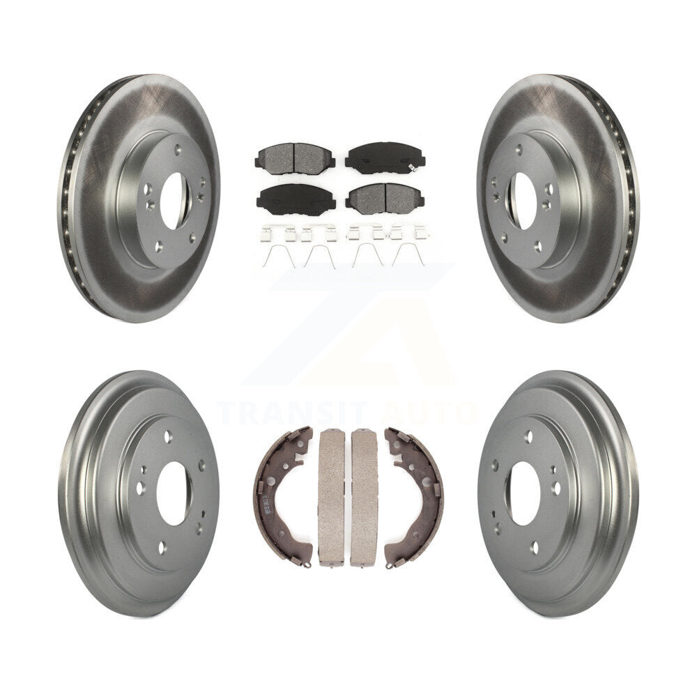 [Avant + Arrière] Kit de disque (revêtu) et plaquette (semi-métallique) de frein pour Honda Civic KGS-102173