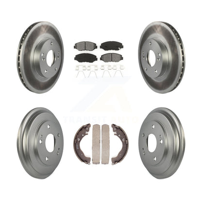 [Avant + Arrière] Kit de disque (revêtu) et plaquette (semi-métallique) de frein pour Honda Civic KGS-102173