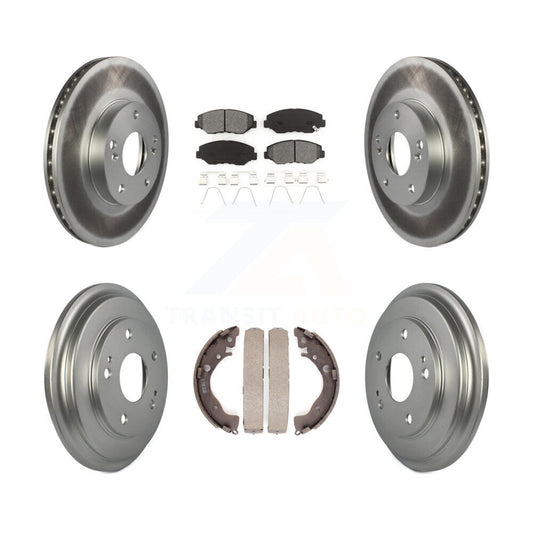 [Avant + Arrière] Kit de disque (revêtu) et plaquette (semi-métallique) de frein pour Honda Civic KGS-102173