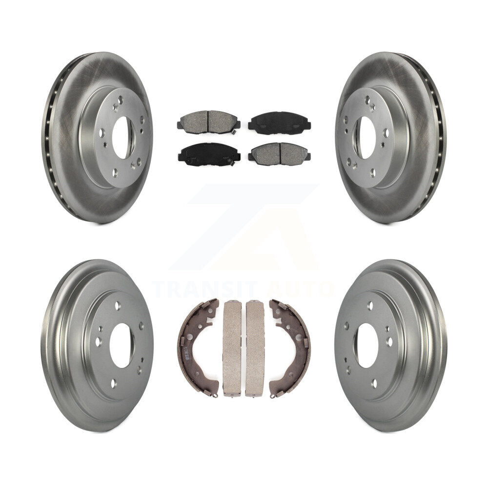[Avant + Arrière] Kit de disque (revêtu) et plaquette (semi-métallique) de frein pour Honda Civic KGS-102174