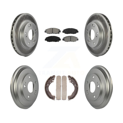 [Avant + Arrière] Kit de disque (revêtu) et plaquette (semi-métallique) de frein pour Honda Civic KGS-102174