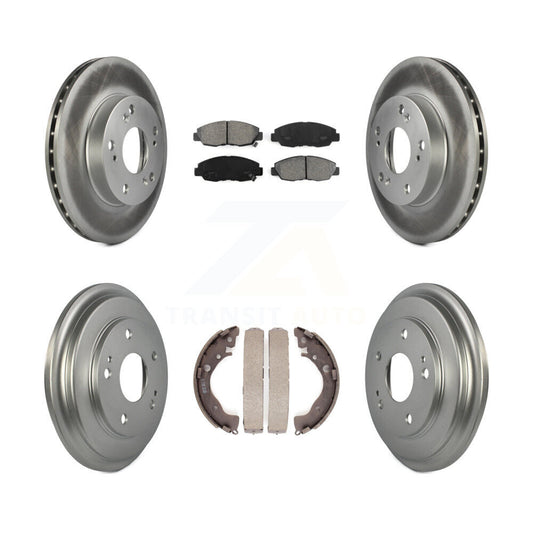 [Avant + Arrière] Kit de disque (revêtu) et plaquette (semi-métallique) de frein pour Honda Civic KGS-102174