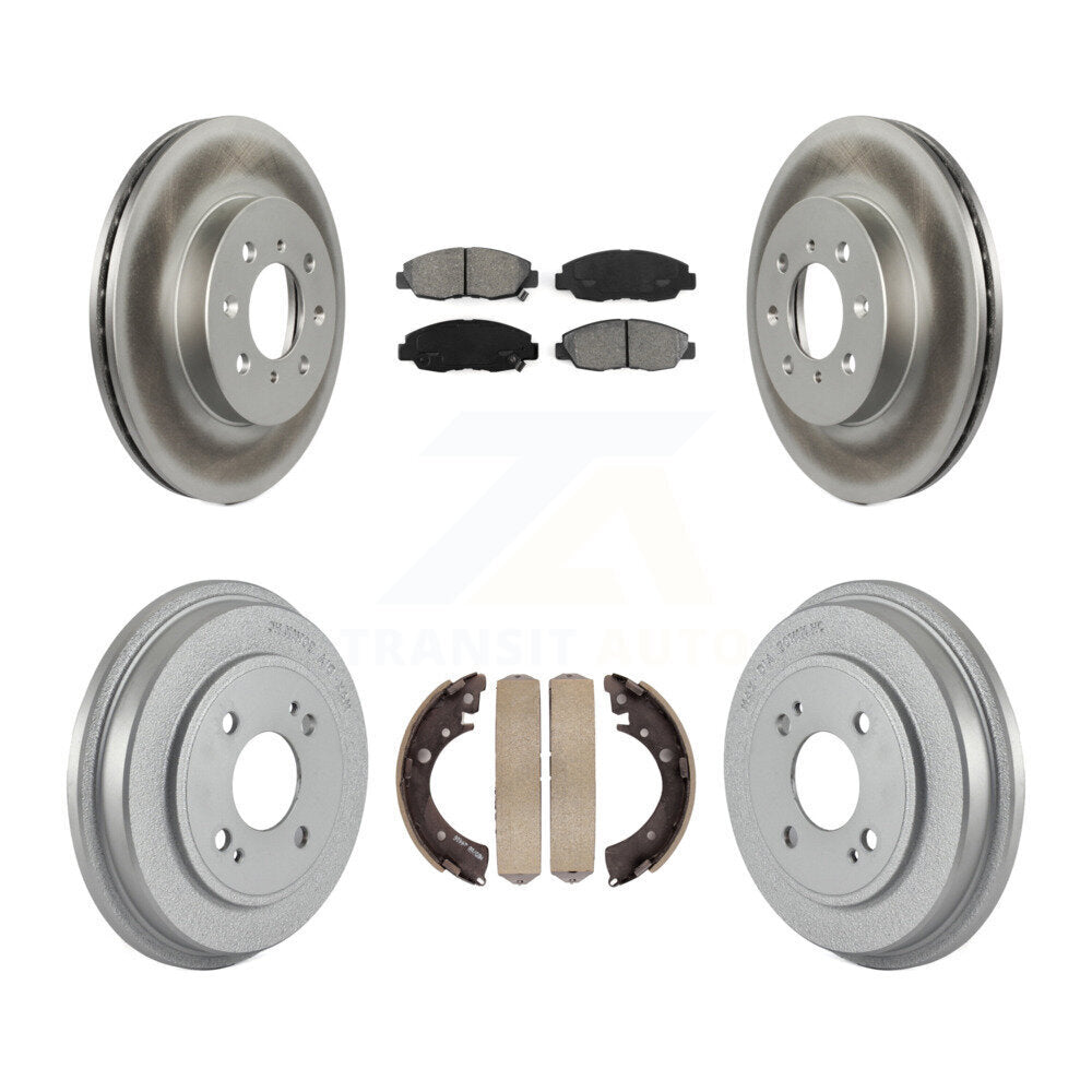 [Avant + Arrière] Kit de disque (revêtu) et plaquette (semi-métallique) de frein pour Honda Civic KGS-102176
