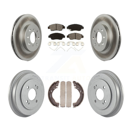 [Avant + Arrière] Kit de disque (revêtu) et plaquette (semi-métallique) de frein pour Honda Fit KGS-102178