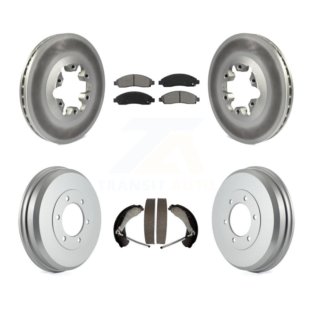 [Avant + Arrière] Kit de disque (revêtu) et plaquette (semi-métallique) de frein pour Chevrolet Colorado GMC Canyon Isuzu i-290 i-280 i-370 i-350 KGS-102179