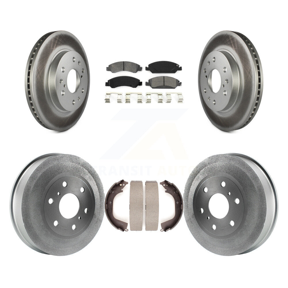[Avant + Arrière] Kit de disque (revêtu) et plaquette (semi-métallique) de frein pour Chevrolet Silverado 1500 GMC Sierra KGS-102180