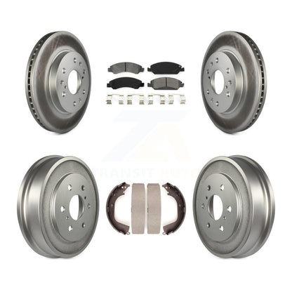 [Avant + Arrière] Kit de disque (revêtu) et plaquette (semi-métallique) de frein pour 2008 Chevrolet Silverado 1500 GMC Sierra avec Vehicles Using Hold Down Pins KGS-102181