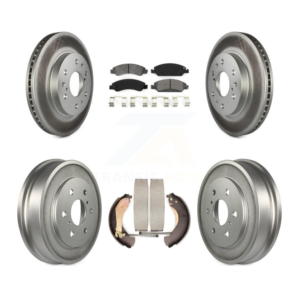 [Avant + Arrière] Kit de disque (revêtu) et plaquette (semi-métallique) de frein pour Chevrolet Silverado 1500 GMC Sierra Classic KGS-102182