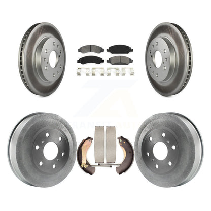 [Avant + Arrière] Kit de disque (revêtu) et plaquette (semi-métallique) de frein pour 2009 Chevrolet Silverado 1500 GMC Sierra Except Vehicles Using Hold Down Pins KGS-102183