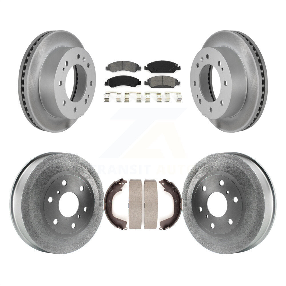 [Avant + Arrière] Kit de disque (revêtu) et plaquette (semi-métallique) de frein pour 2011 Chevrolet Silverado 1500 Hybrid KGS-102184 par Transit Auto