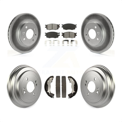[Avant + Arrière] Kit de disque (revêtu) et plaquette (semi-métallique) de frein pour Hyundai Accent Kia Rio Rio5 KGS-102185 par Transit Auto