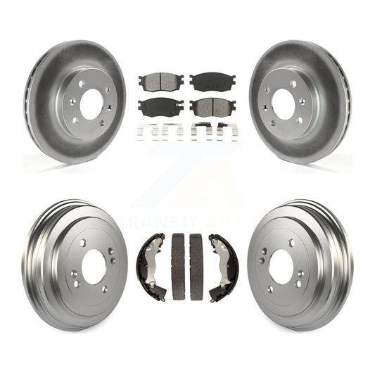 [Avant + Arrière] Kit de disque (revêtu) et plaquette (semi-métallique) de frein pour Hyundai Accent Kia Rio Rio5 KGS-102185