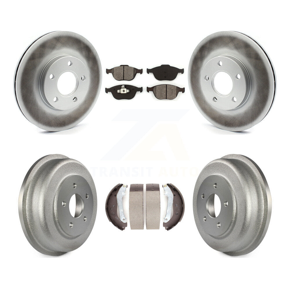 [Avant + Arrière] Kit de disque (revêtu) et plaquette (semi-métallique) de frein pour 2010-2013 Ford Connect KGS-102186