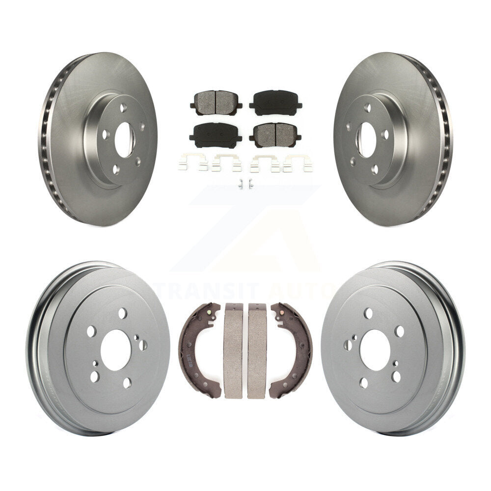 [Avant + Arrière] Kit de disque (revêtu) et plaquette (semi-métallique) de frein pour Toyota Corolla KGS-102191