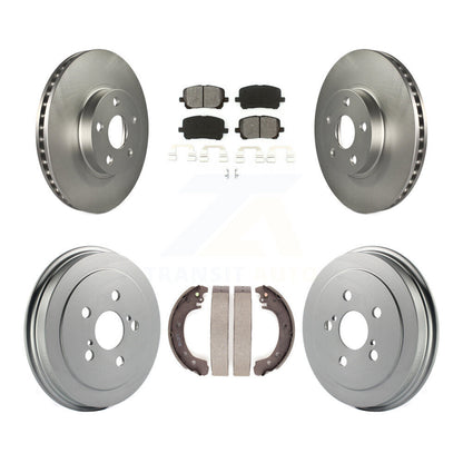 [Avant + Arrière] Kit de disque (revêtu) et plaquette (semi-métallique) de frein pour Toyota Corolla KGS-102191