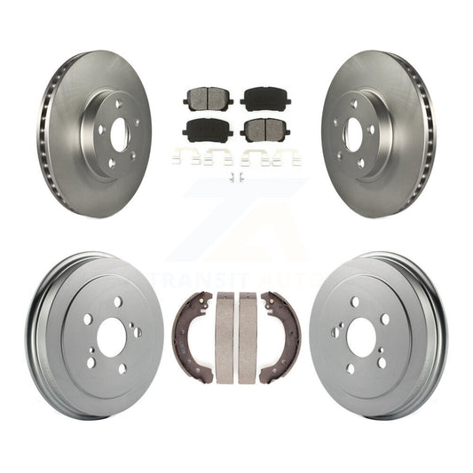 [Avant + Arrière] Kit de disque (revêtu) et plaquette (semi-métallique) de frein pour Toyota Corolla KGS-102191