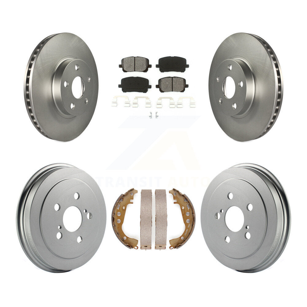 [Avant + Arrière] Kit de disque (revêtu) et plaquette (semi-métallique) de frein pour Toyota Corolla KGS-102192
