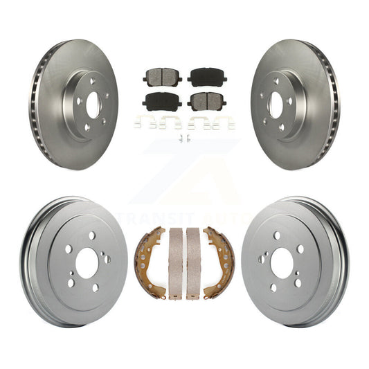 [Avant + Arrière] Kit de disque (revêtu) et plaquette (semi-métallique) de frein pour Toyota Corolla KGS-102192