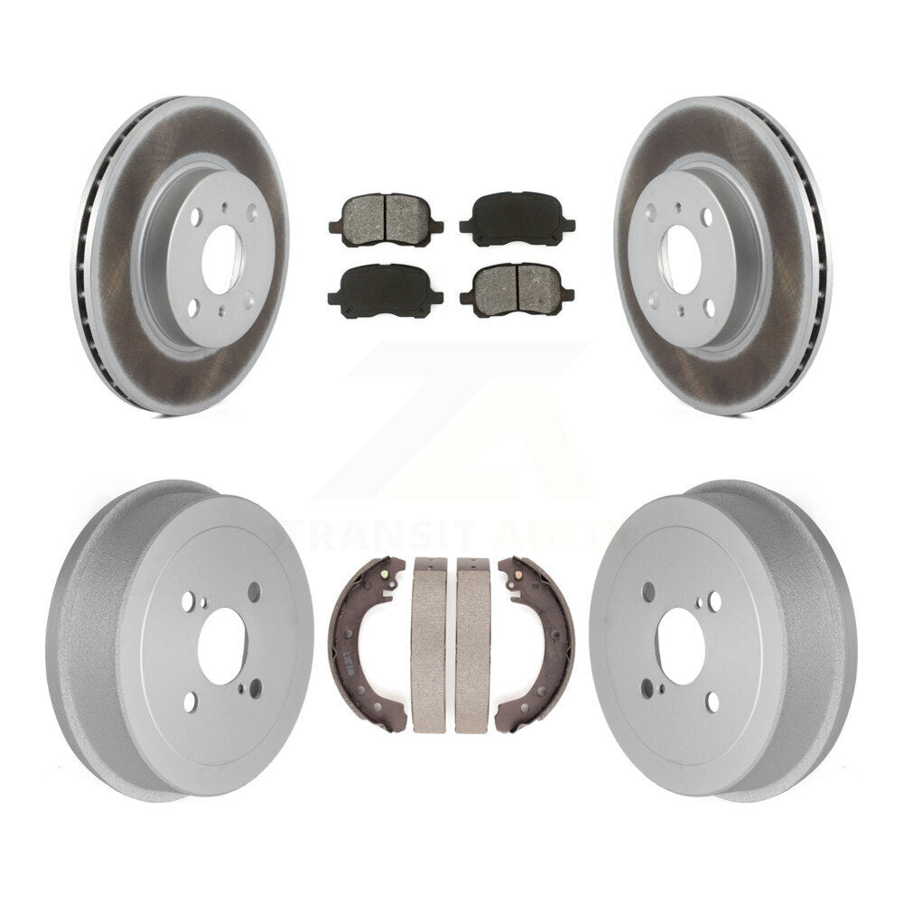 [Avant + Arrière] Kit de disque (revêtu) et plaquette (semi-métallique) de frein pour 2002 Toyota Corolla From 04 02 KGS-102193