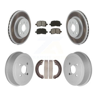 [Avant + Arrière] Kit de disque (revêtu) et plaquette (semi-métallique) de frein pour 2002 Toyota Corolla From 04 02 KGS-102193